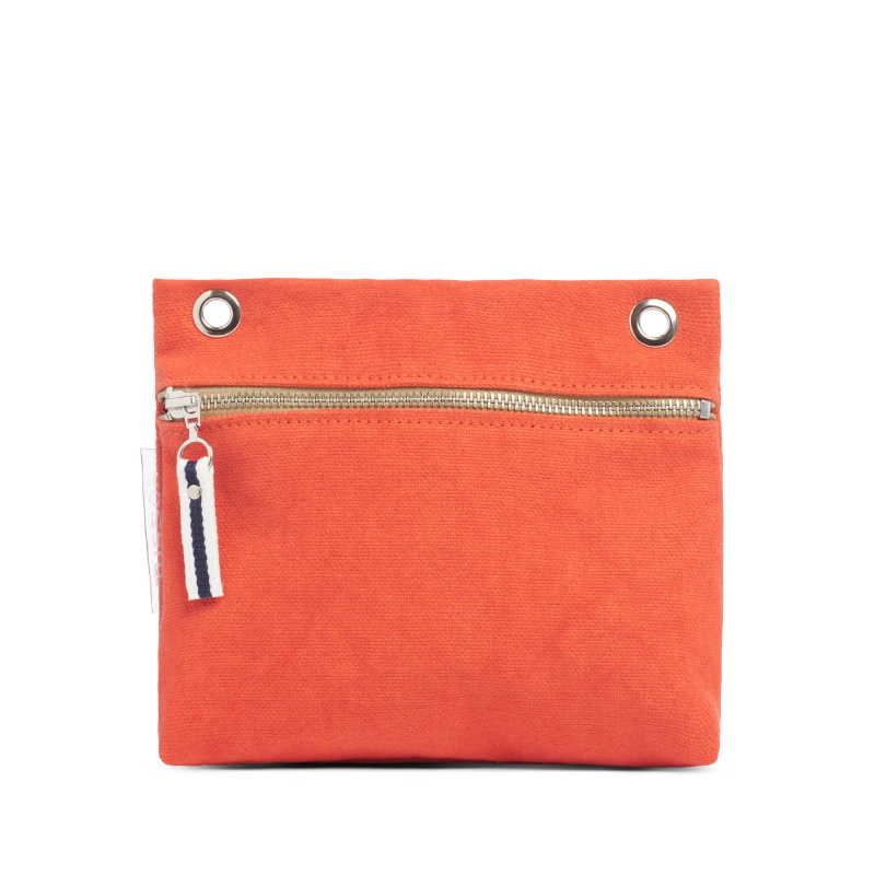 pochette yole en coton corail