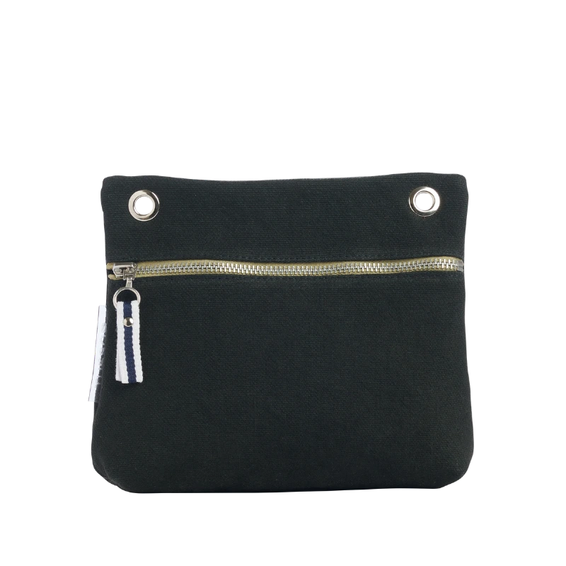 pochette yole en coton noir