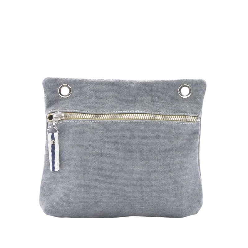 pochette yole en coton gris