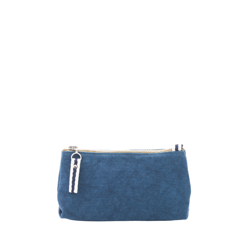 Trousse toile small Bleu canard