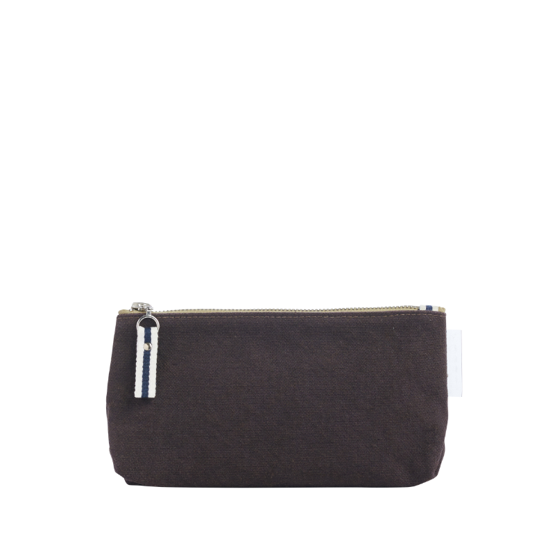 trousse coton chocolat